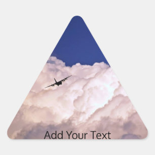 Military Transport Airplane by Shirley Taylor Driehoek Sticker