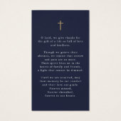 Military USA Flag Photo Cross Funeral Prayer Card (Dos)