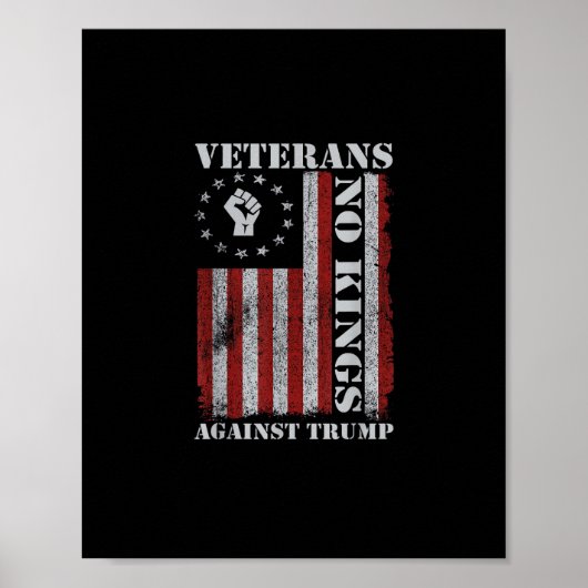 Military Veterans Protest Flag Patriotic Freedom Poster (Voorkant)