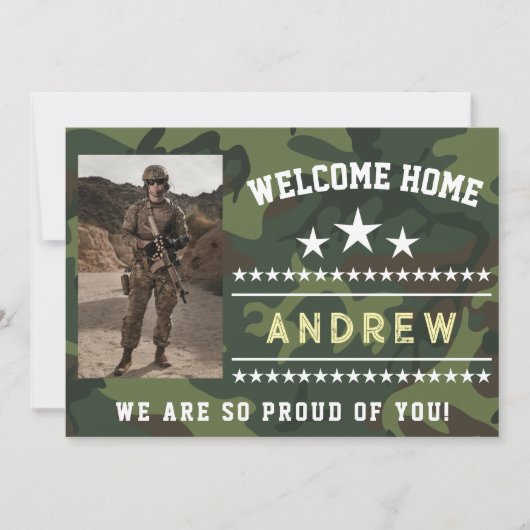 Military Welcome Home Invitation – Army National (Devant)
