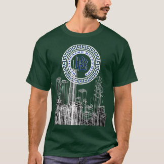 MILJARDAIR BLAUWDRUK SKYLINE T-SHIRT