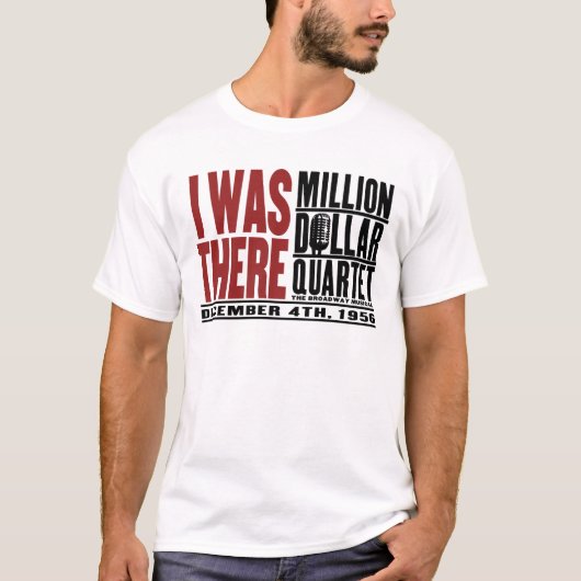 Miljoen Dollar Kwartet "Ik was er" T-shirt (Voorkant)