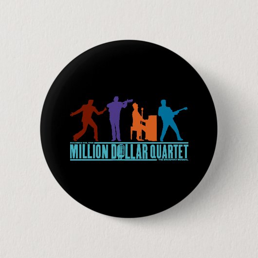 Miljoen dollar kwartet op podium ronde button 5,7 cm (Voorkant)