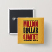 Miljoen dollar Logo Kwartet Vierkante Button 5,1 Cm (Voorkant /achterkant)