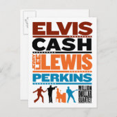 Miljoen Dollar Quartet Names Briefkaart (Voorkant / Achterkant)