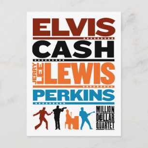 Miljoen Dollar Quartet Names Briefkaart