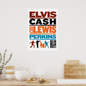 Miljoen Dollar Quartet Names Poster (Keuken)