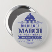 Miljoen vrouwen Maart op Button Pin Washington 201 (Voorkant /achterkant)