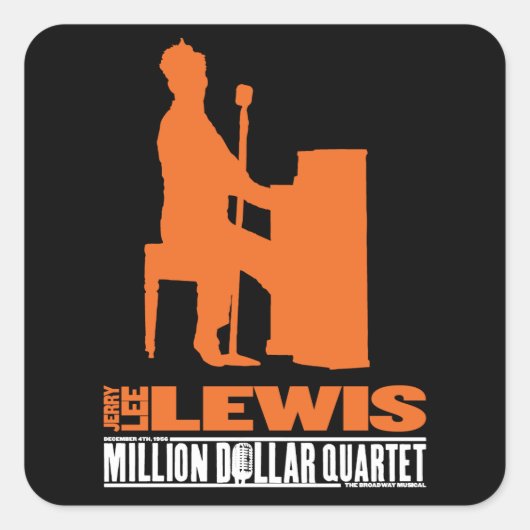 Miljoenen dollar Kwartet Lewis Vierkante Sticker (Voorkant)