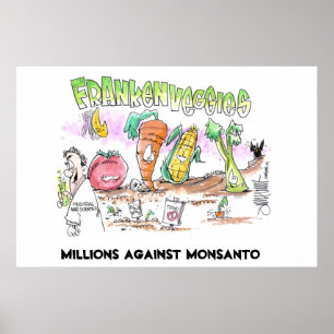 Miljoenen tegen Monsanto Franken Veggies Poster