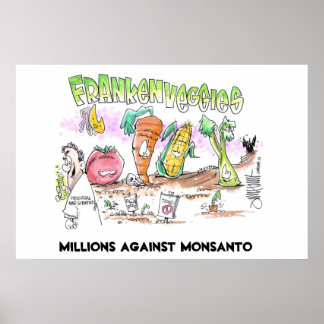 Miljoenen tegen Monsanto Franken Veggies Poster