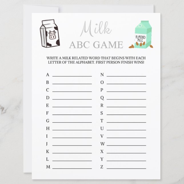 Milk ABC Game (Voorkant)
