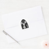 Milk and Cookie Mouse First Birthday Ronde Sticker (Envelop)