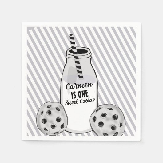 Milk and Cookie Sweet One First Birthday Servet (Voorkant)