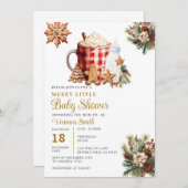 Milk bottle A Merry Little Baby Shower Gingerbread Kaart (Voorkant / Achterkant)