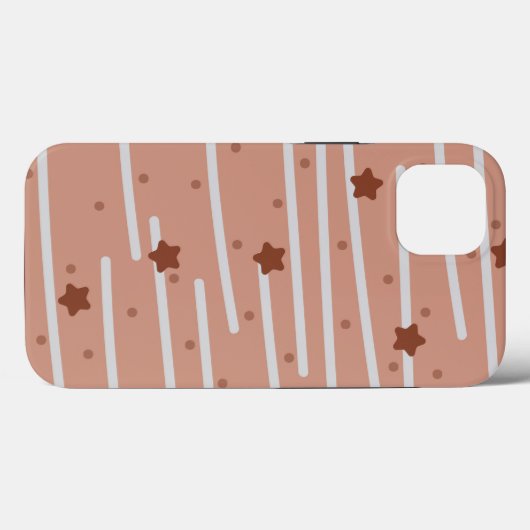 Milk Chocolatey Stars en Stripes Pattern Case-Mate iPhone Case (Achterkant (horizontaal))