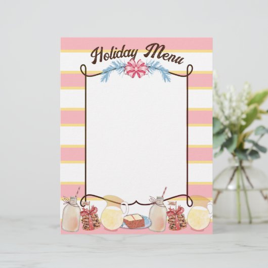 Milk Christmas cookies gâteau menu personnalisé (Debout devant)