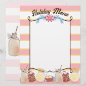 Milk Christmas cookies gâteau menu personnalisé (Devant / Derrière)