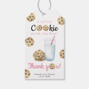 Milk & Cookies Baby shower - Dankkaart Cadeaulabel