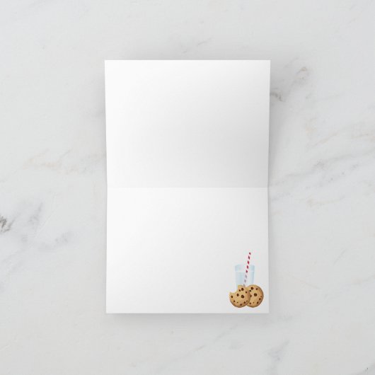 Milk & Cookies Dankkaart – Chocolate Chip Coo Bedankkaart (Binnen)