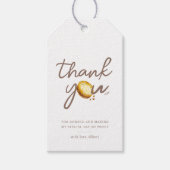 Milk & Cookies Eerste Verjaardagsfeestje Bedankt Cadeaulabel (Voorkant)