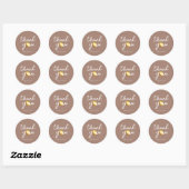 Milk & Cookies Party Bruine Chocolade Dank u Ronde Sticker (Vel)