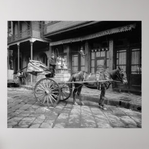 Milk Delivery Cart, 1903.  foto Poster