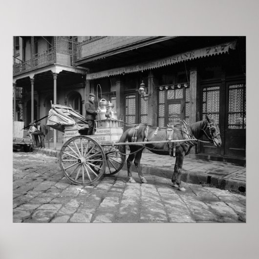 Milk Delivery Cart, 1903.  foto Poster (Voorkant)