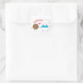 Milk en Cookie Square Sticker (vel van 20) (Tas)