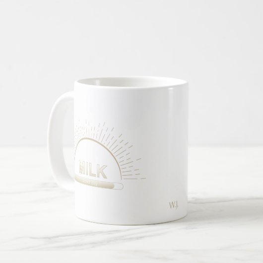 Milk Good Day Neutral Minimal Mug (Devant gauche)