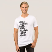 Milk Is Our Love Language (White) Tri-Blend Shirt (Voorkant volledig)