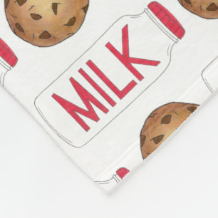 Milk Jug Chocolate Chip Cookies Snack Food Foodie Fleece Deken