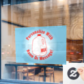 Milk Jug Raamsticker (Cafe Raam)