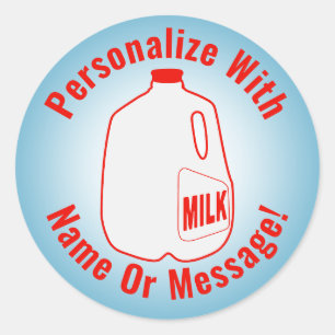 Milk Jug Ronde Sticker