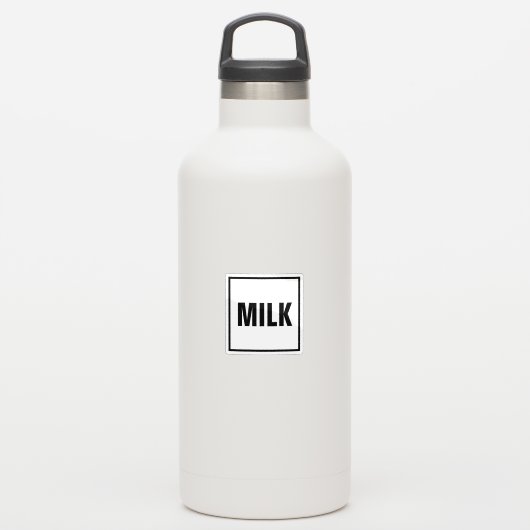 “MILK” Label Sticker – Minimalist design (Gourde)