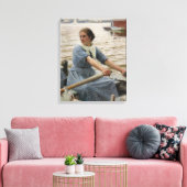 Milk Maid op een roeiboot (door Albert Edelfelt) Canvas Afdruk (Insitu (Woonkamer))