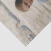 Milk Maid op een roeiboot (door Albert Edelfelt) Tissuepapier (Detail)