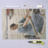 Milk Maid op een roeiboot (door Albert Edelfelt) Tissuepapier (Craft)