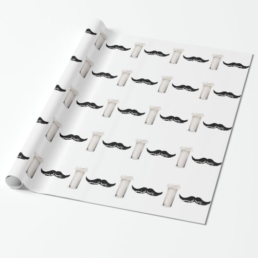 Milk Mustache Cadeaupapier (Uitgerold)