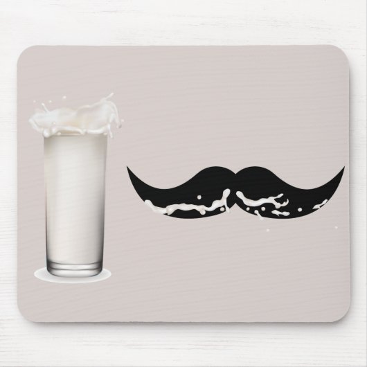 Milk Mustache Creme Muismat (Voorkant)