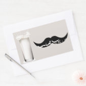 Milk Mustache Creme Rechthoekige Sticker (Envelop)