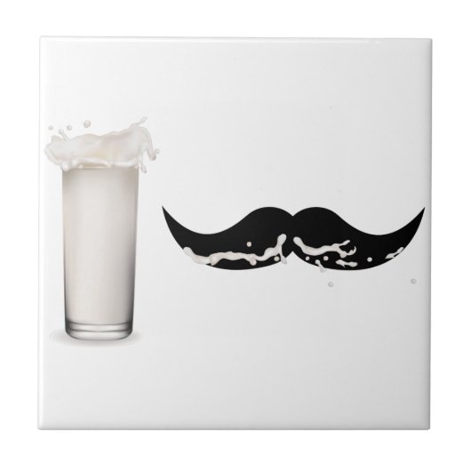 Milk Mustache Tegeltje (Voorkant)
