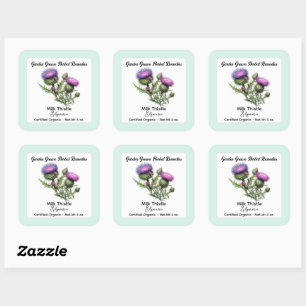 Milk Thistle Square Sticker Productlabel