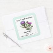 Milk Thistle Vierkante Sticker Productlabel (Envelop)