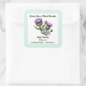 Milk Thistle Vierkante Sticker Productlabel (Tas)