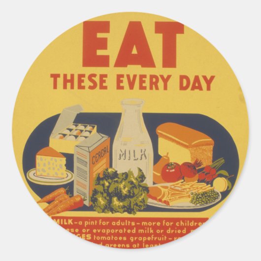 Milk Vintage Poster Sticker (Voorkant)