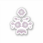 Milk White Classic Roos decoratief ontwerp Sticker (Voorkant)