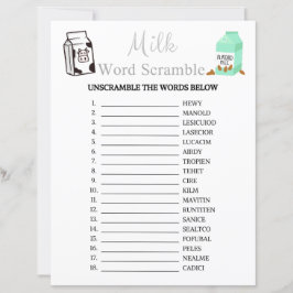 Milk Word Scramble spel