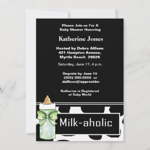 Milkaholic Baby Neutral Douche Invitation
