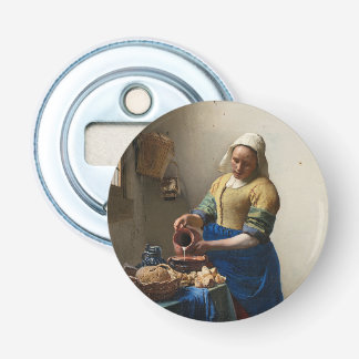 Milkmaid Johannes Vermeer Button Flesopener